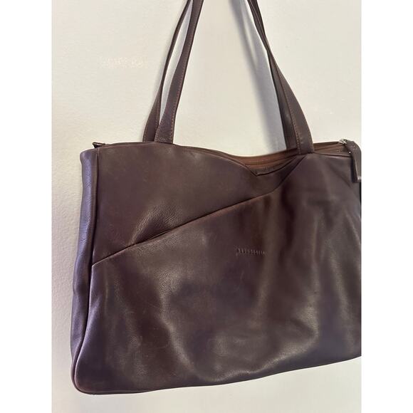 Bruno Rossi Brown Leather Shoulder Bag - Picture 4 of 16